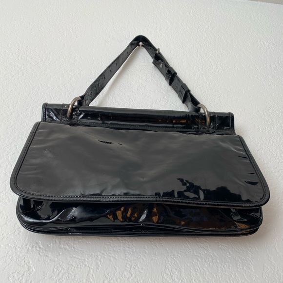 Vintage Dries Van Note black shiny patent leather Y2K 90s handbag - Picture 3 of 11